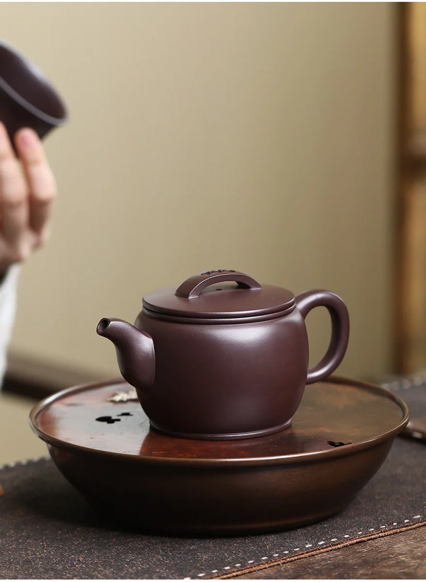 颐壶春宜兴紫砂壶纯手工家用泡茶壶全手工功夫茶具原矿紫泥汉瓦壶 详情图 8