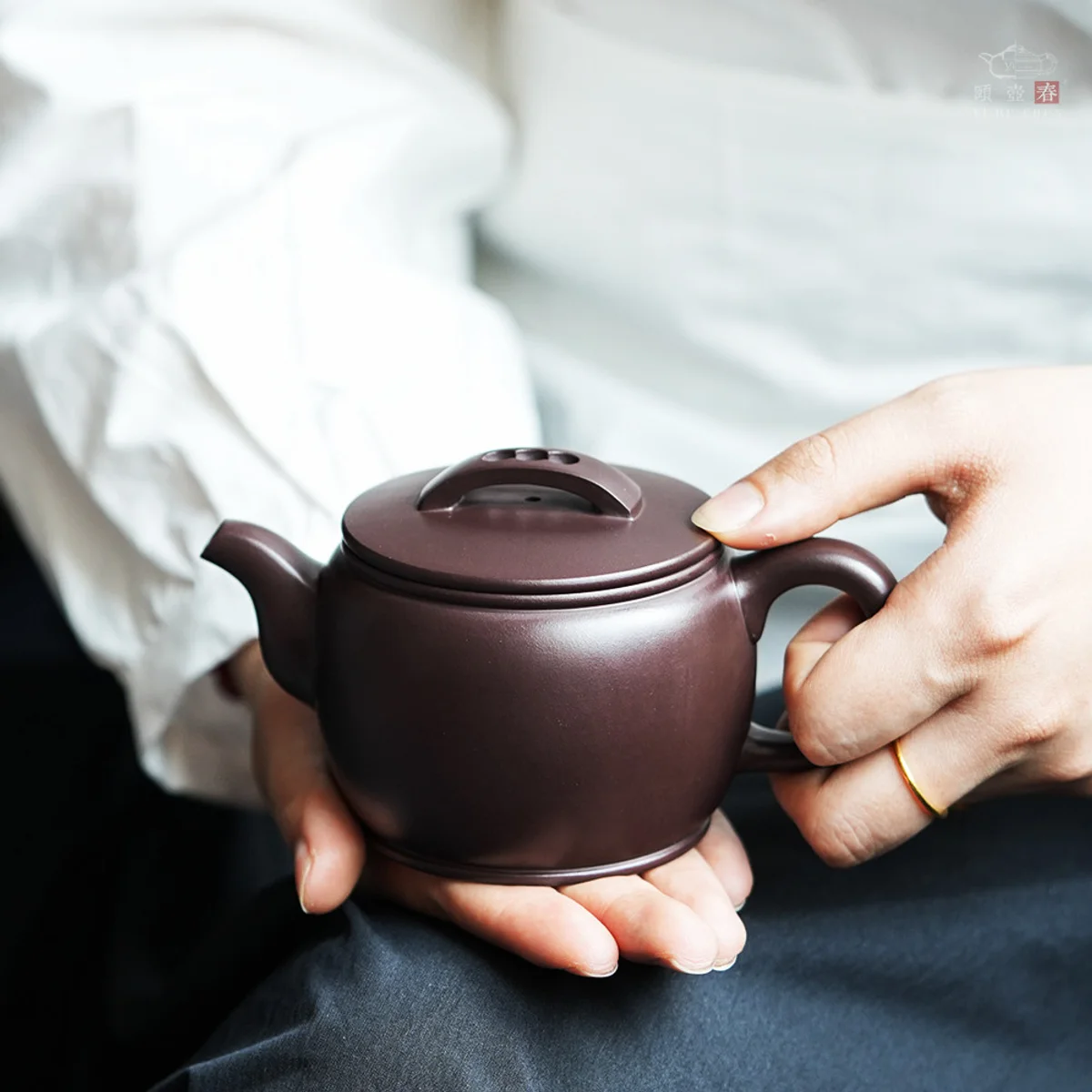 颐壶春宜兴紫砂壶纯手工家用泡茶壶全手工功夫茶具原矿紫泥汉瓦壶 - 5