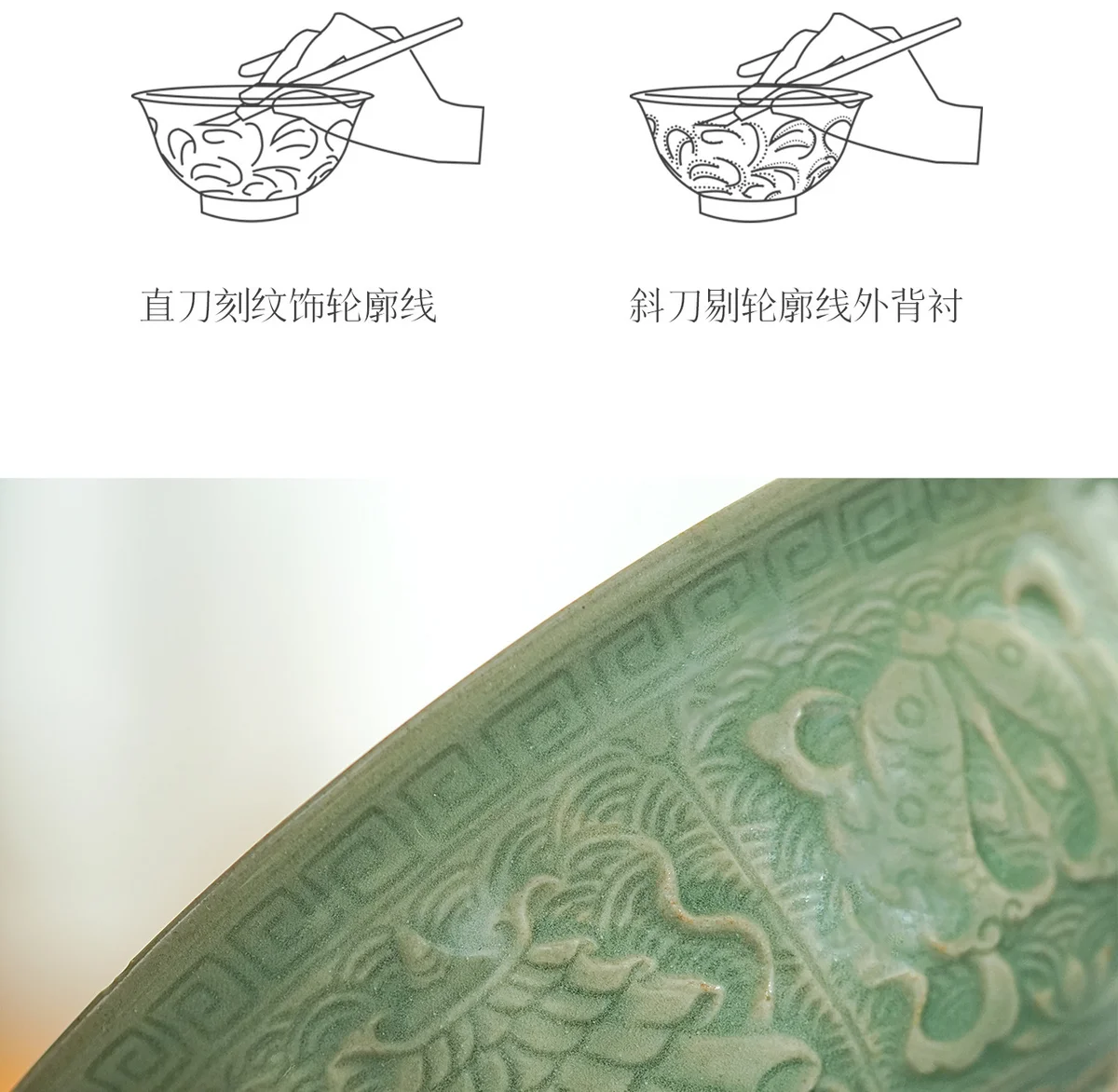 耀州窑陶瓷高足碗客厅茶几家用茶点果盘精致高颜值零食盘茶具配件 详情图 1