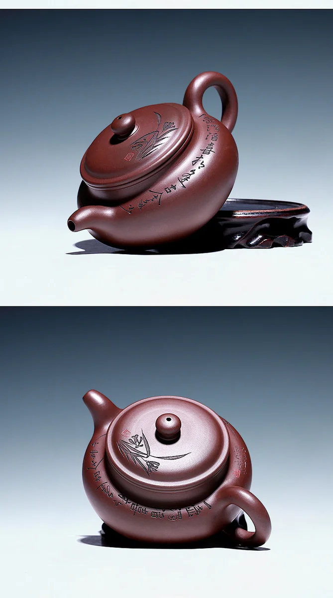 古悦堂  宜兴紫砂壶 纯手工泡茶壶功夫茶壶茶具套装 笑谈仿古壶 详情图 12