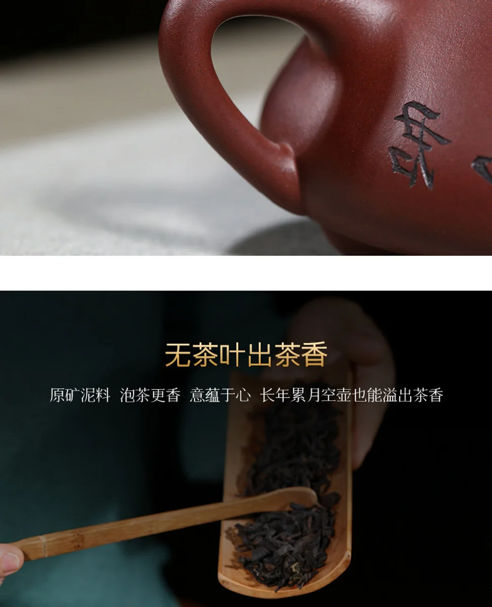 古悦堂宜兴紫砂壶名家纯全手工茶壶茶具套装原矿底槽青君子石瓢壶 详情图 14
