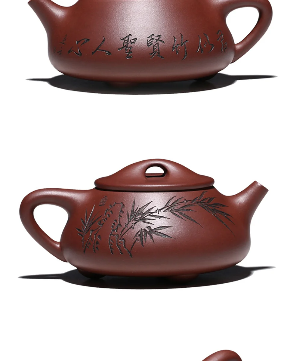 古悦堂宜兴紫砂壶名家纯全手工茶壶茶具套装原矿底槽青君子石瓢壶 详情图 19