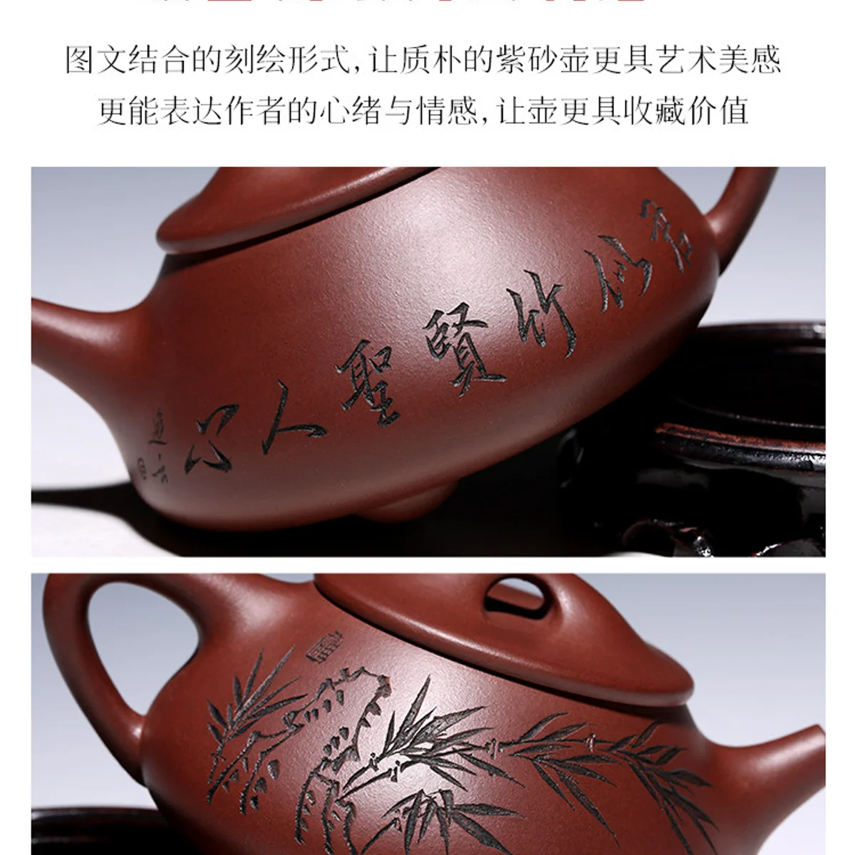 古悦堂宜兴紫砂壶名家纯全手工茶壶茶具套装原矿底槽青君子石瓢壶 - 4