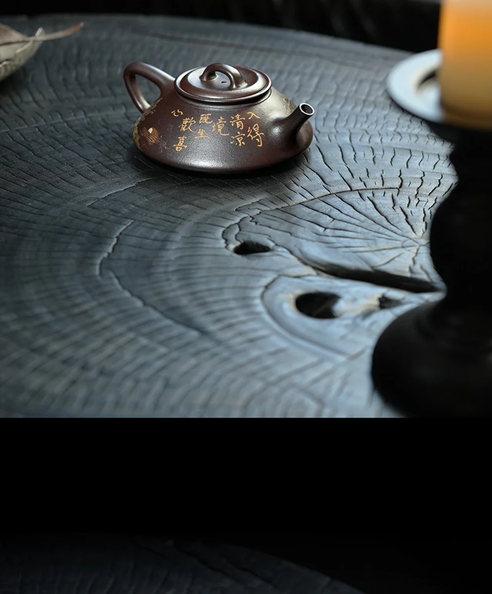宜兴紫砂壶官方旗舰店正品纯全手工家用泡茶壶黄飞紫泥柴烧 容瓢 详情图 10