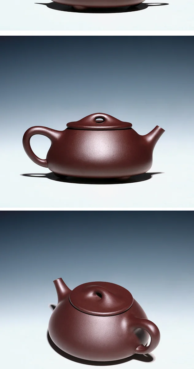 古悦堂 宜兴原矿紫砂壶 纯手工茶壶茶具套装家用 紫泥景舟石瓢壶 详情图 5
