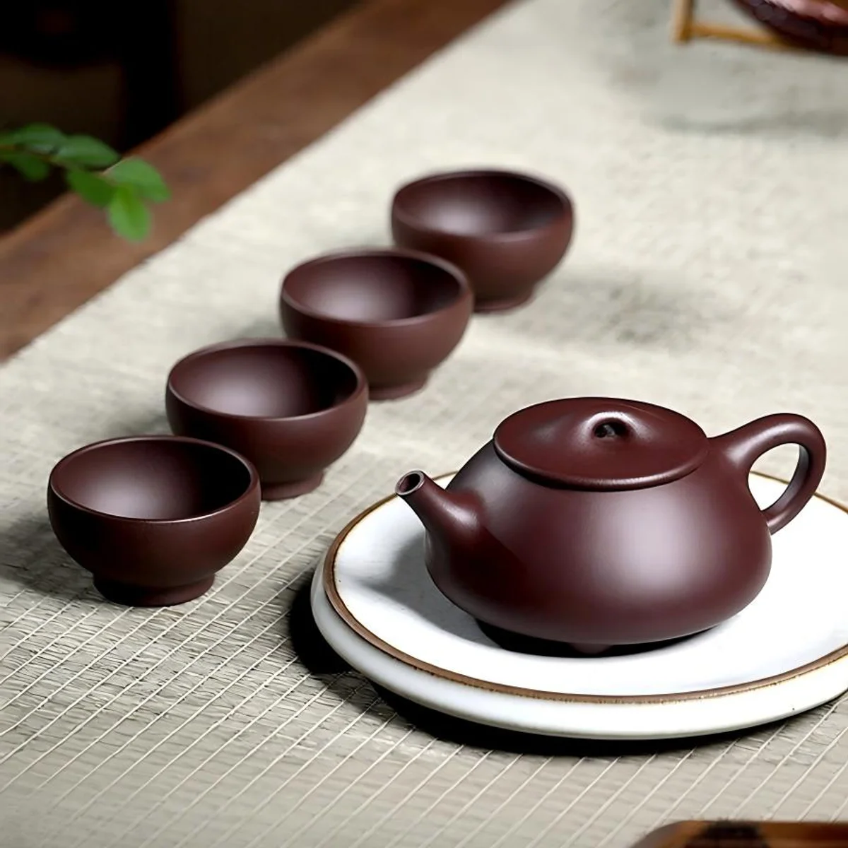 古悦堂 宜兴原矿紫砂壶 纯手工茶壶茶具套装家用 紫泥景舟石瓢壶 - 2