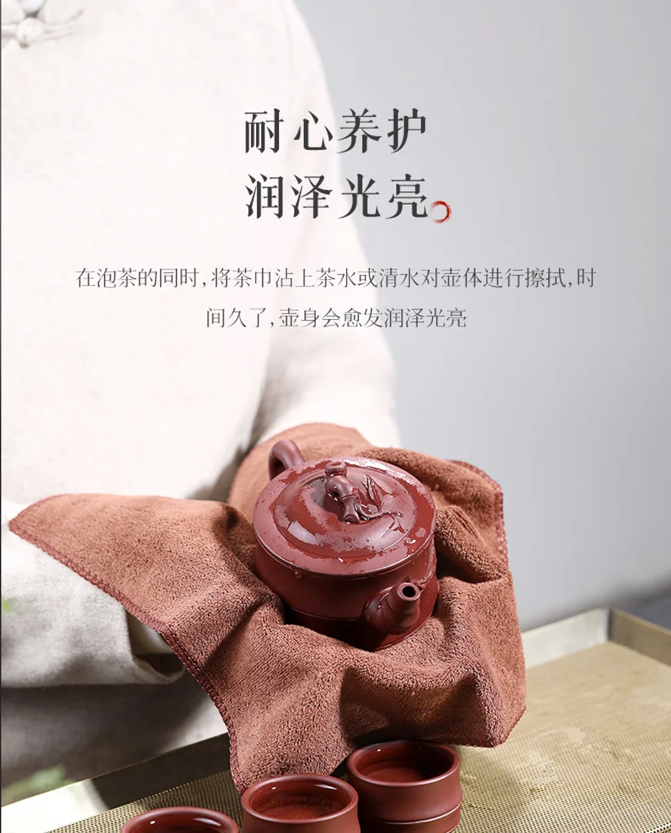古悦堂 宜兴原矿紫砂壶名家纯手工泡茶壶茶具套装家用 一品竹段壶 详情图 6
