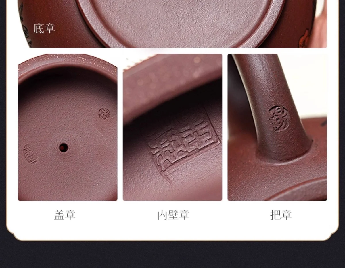 古悦堂宜兴名家紫砂壶纯全手工茶壶家用茶具原矿老紫泥扁腹壶 详情图 5