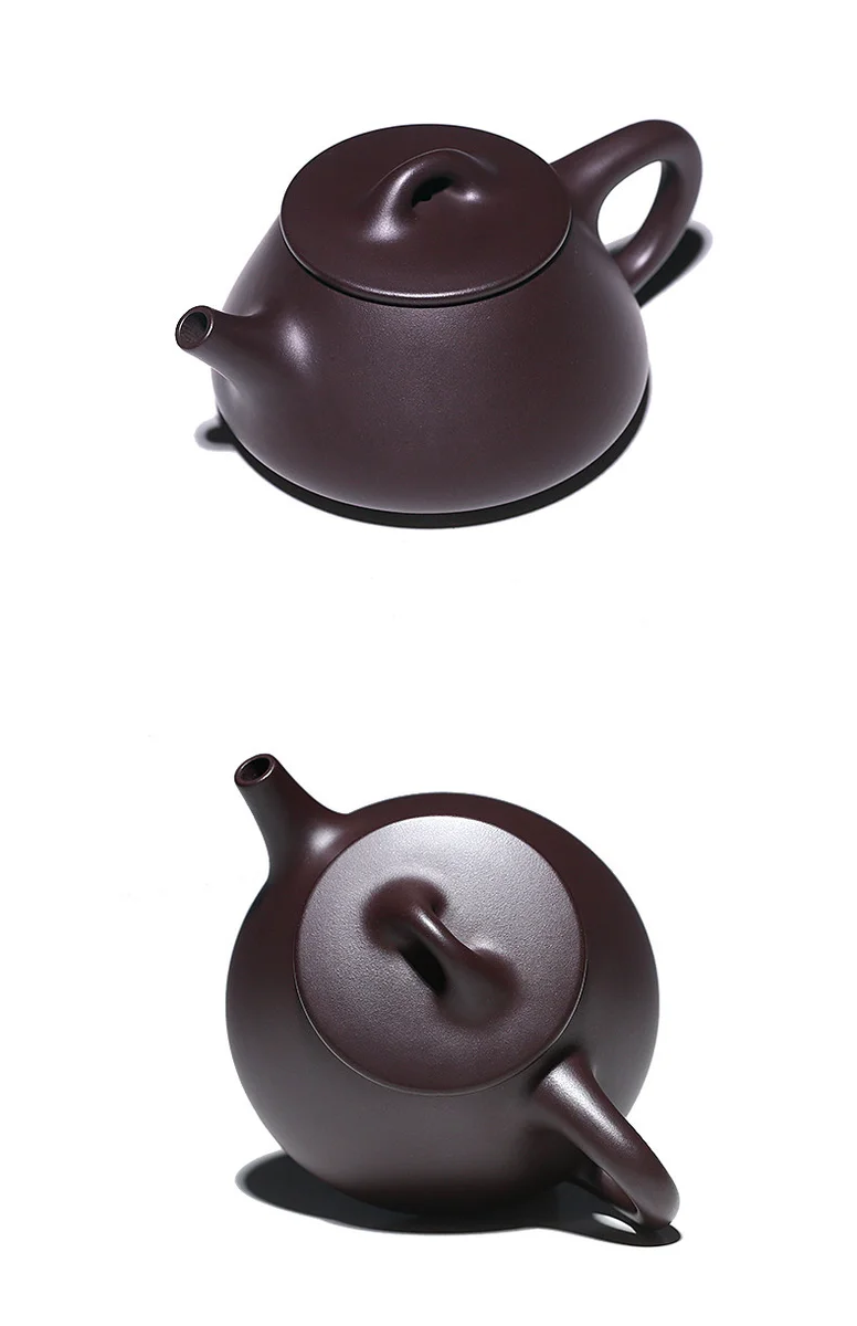 古悦堂 宜兴原矿紫砂壶纯手工泡茶壶家用功夫茶具 紫茄泥清风石瓢 详情图 8