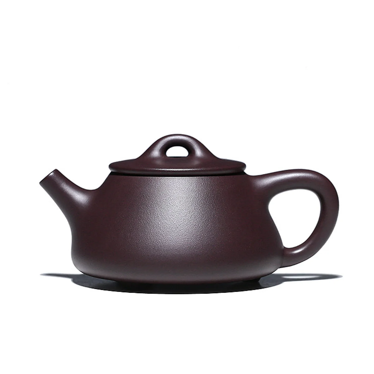 古悦堂 宜兴原矿紫砂壶纯手工泡茶壶家用功夫茶具 紫茄泥清风石瓢 - 2