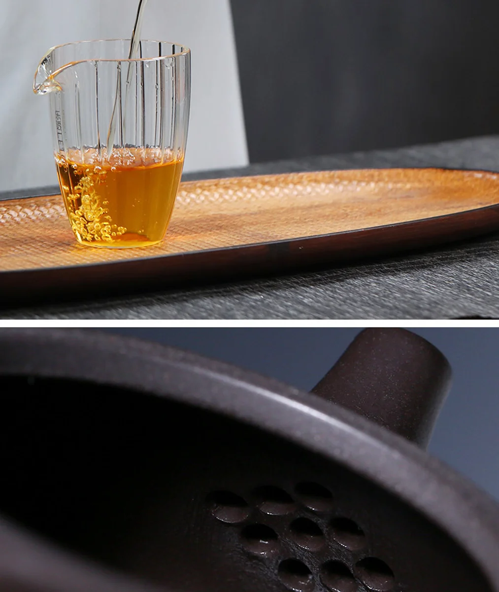 古悦堂宜兴紫砂壶纯手工家藏原矿石黄泡茶壶中式功夫茶具玄铁石瓢 详情图 12