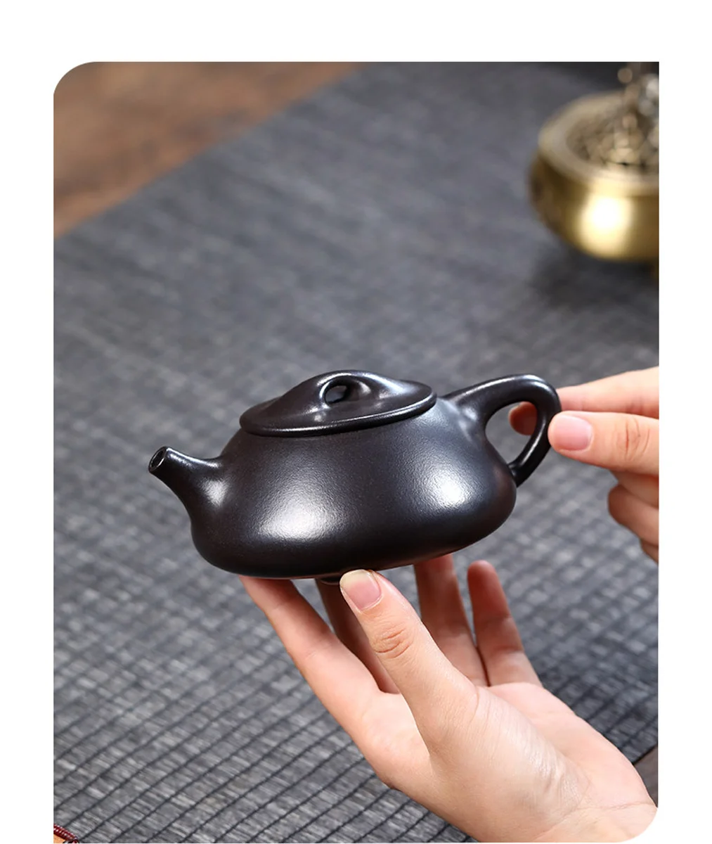 古悦堂宜兴紫砂壶纯手工家藏原矿石黄泡茶壶中式功夫茶具玄铁石瓢 详情图 17