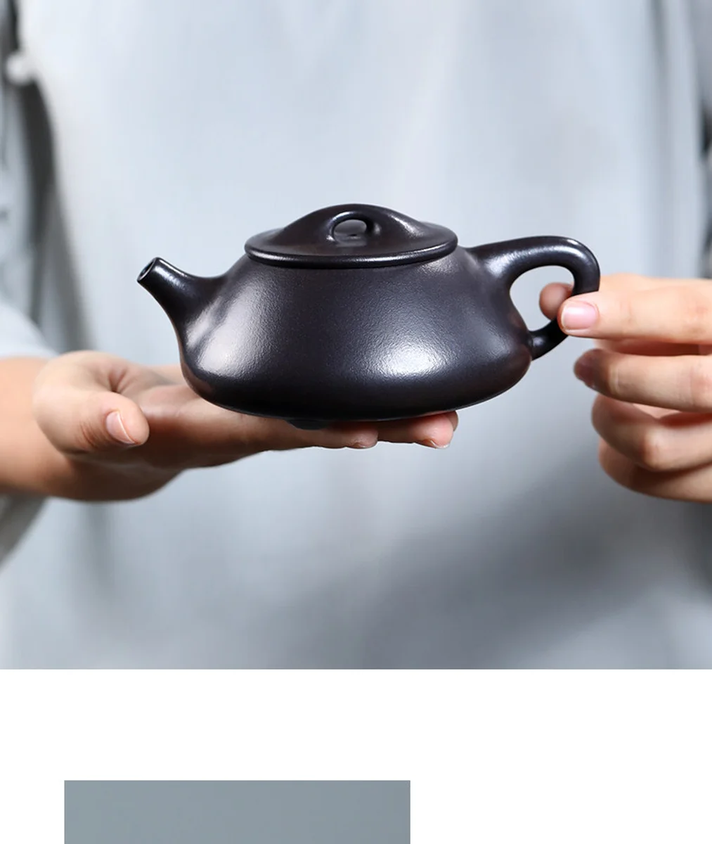 古悦堂宜兴紫砂壶纯手工家藏原矿石黄泡茶壶中式功夫茶具玄铁石瓢 详情图 8