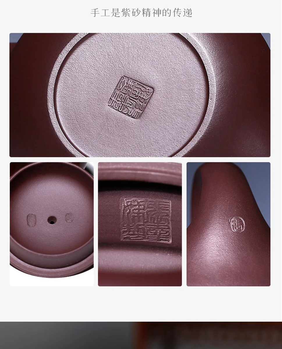 古悦堂 宜兴紫砂壶 纯全手工家用泡茶壶茶具套装 大号紫茄泥曲壶 详情图 28