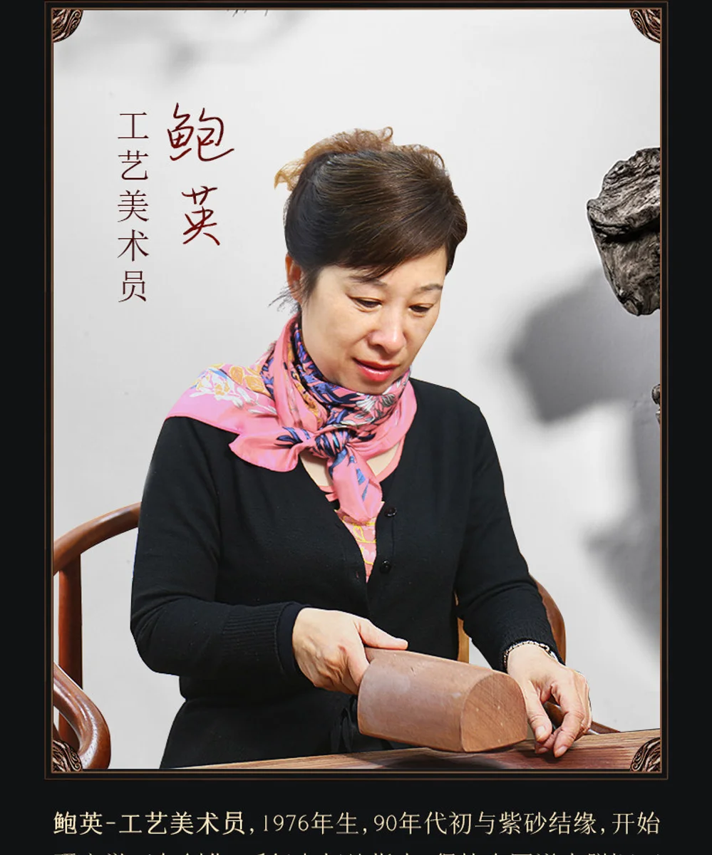 古悦堂 宜兴名家纯全手工紫砂壶正品茶壶茶具中式黄金段泥西施壶 详情图 5