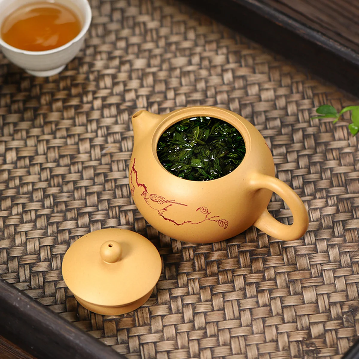 古悦堂 宜兴名家纯全手工紫砂壶正品茶壶茶具中式黄金段泥西施壶 - 4