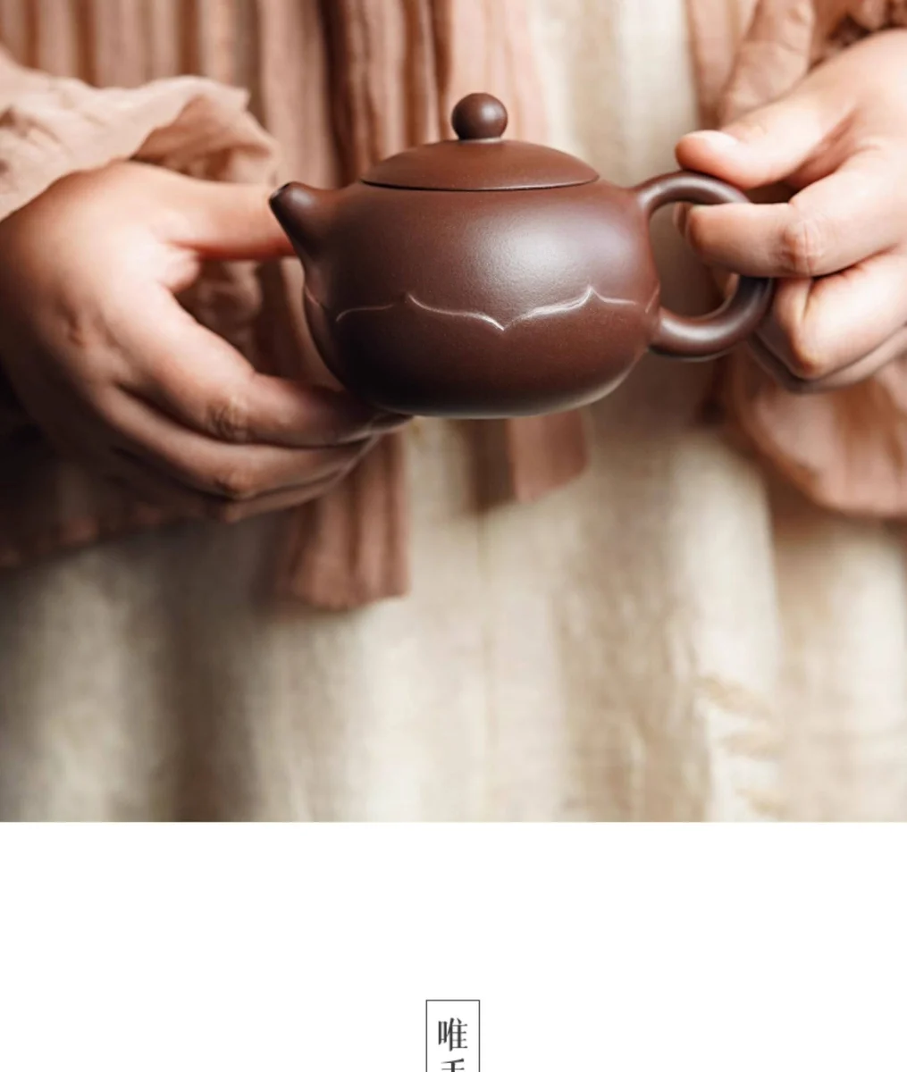 古悦堂 宜兴原矿紫泥紫砂壶纯全手工泡茶壶中式功夫茶具 莲花西施 详情图 6