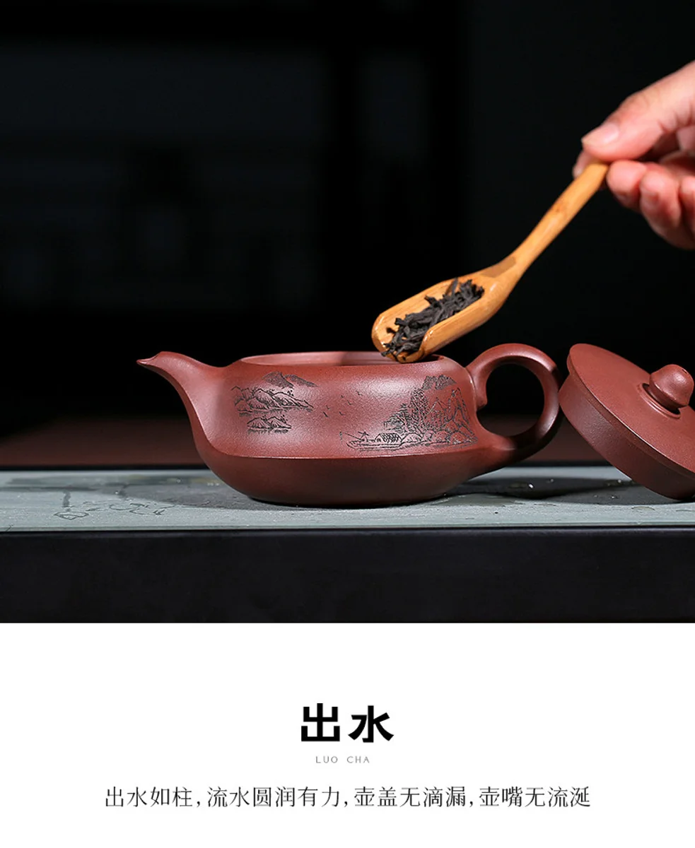 古悦堂 宜兴原矿紫砂壶名家纯全手工正品茶壶套装功夫茶具 曲壶 详情图 12