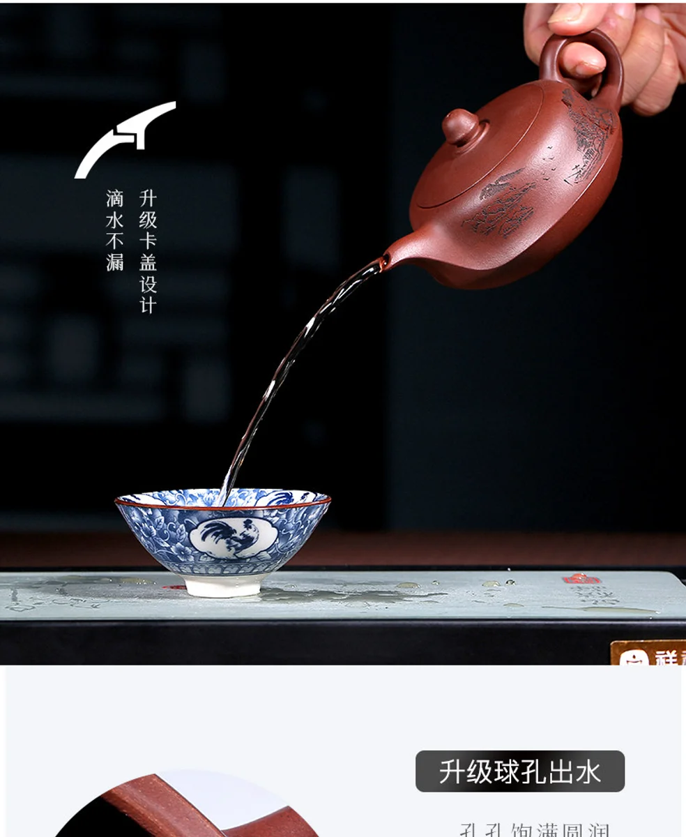 古悦堂 宜兴原矿紫砂壶名家纯全手工正品茶壶套装功夫茶具 曲壶 详情图 13
