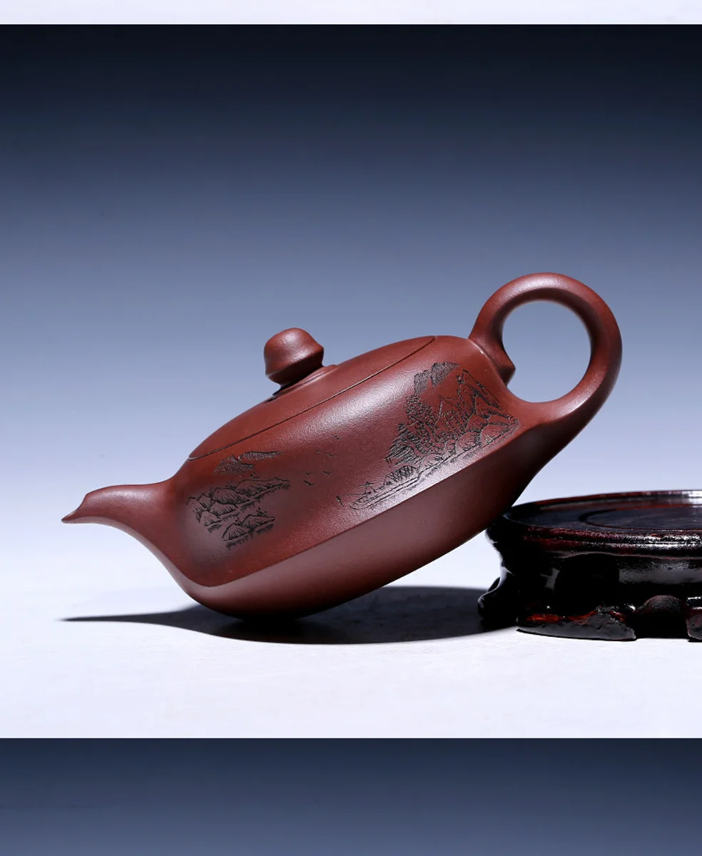 古悦堂 宜兴原矿紫砂壶名家纯全手工正品茶壶套装功夫茶具 曲壶 详情图 16