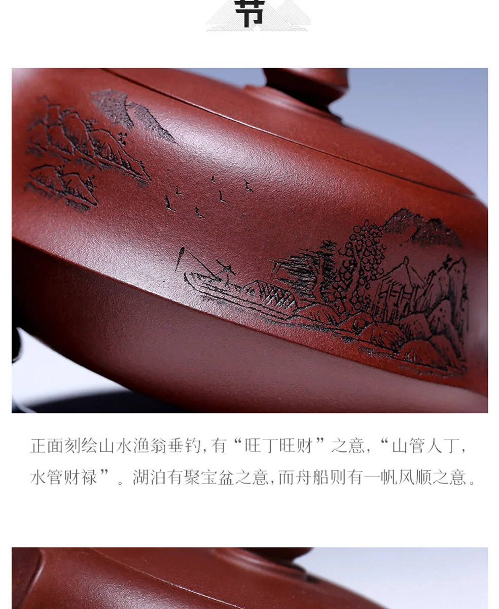 古悦堂 宜兴原矿紫砂壶名家纯全手工正品茶壶套装功夫茶具 曲壶 详情图 2