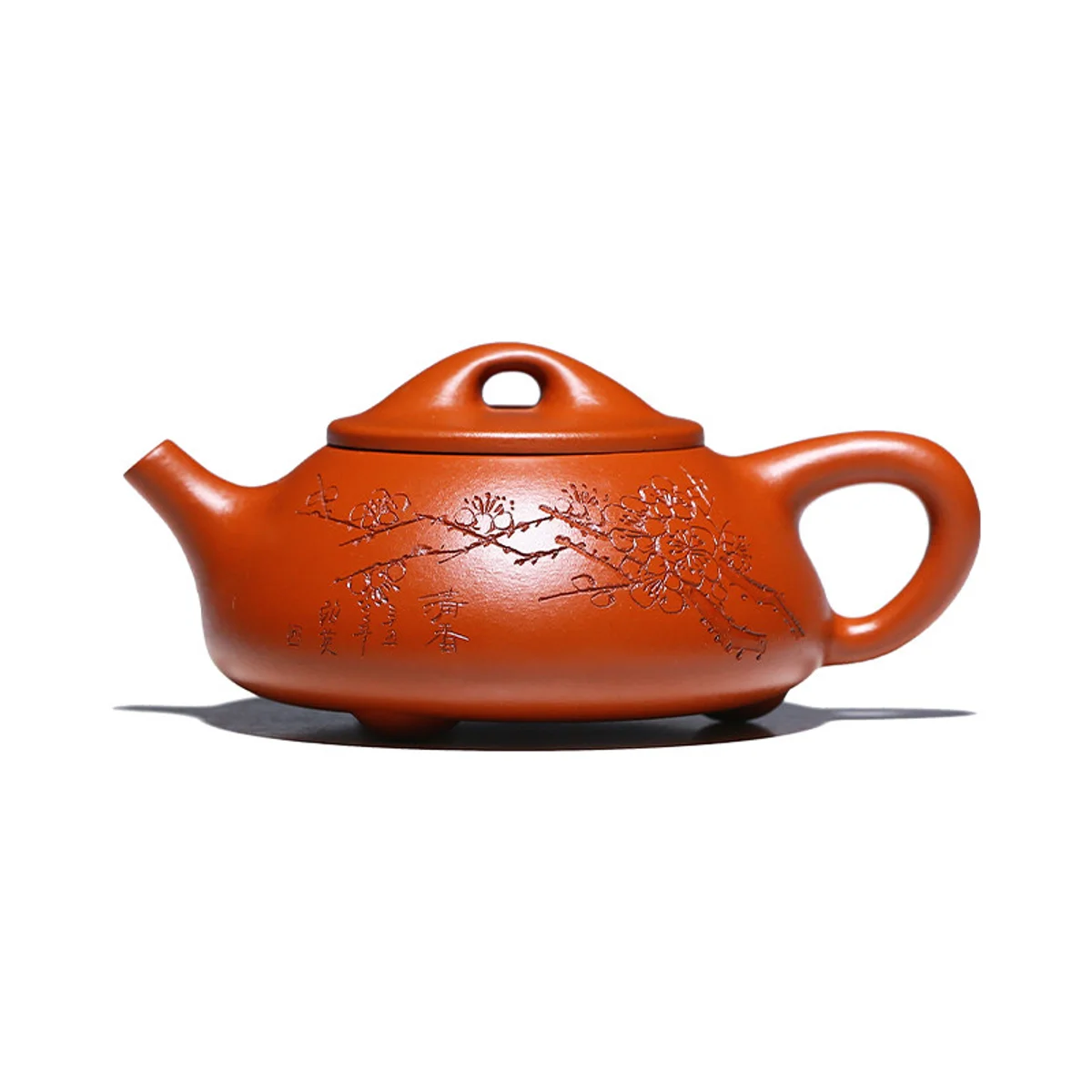 古悦堂宜兴紫砂壶纯全手工正品名家泡茶壶功夫茶具石瓢壶套装朱泥 - 2