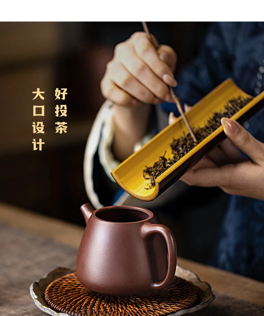 古悦堂 宜兴紫砂壶名家纯手工功夫茶壶茶具家用套装 底槽清高石瓢 详情图 9
