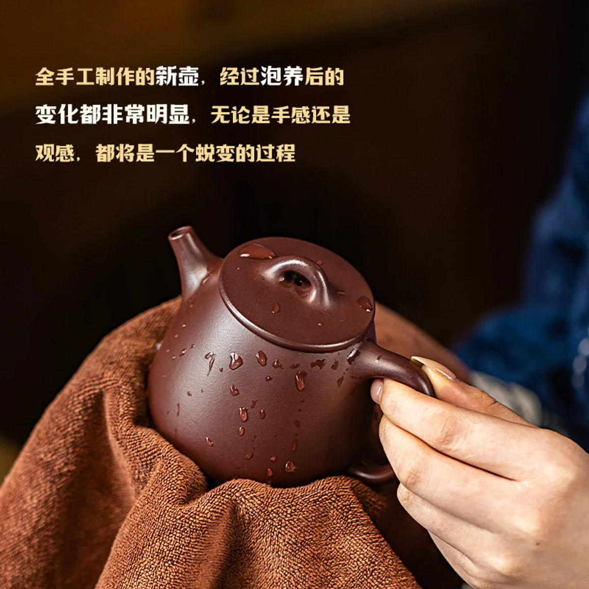 古悦堂 宜兴紫砂壶名家纯手工功夫茶壶茶具家用套装 底槽清高石瓢 - 4