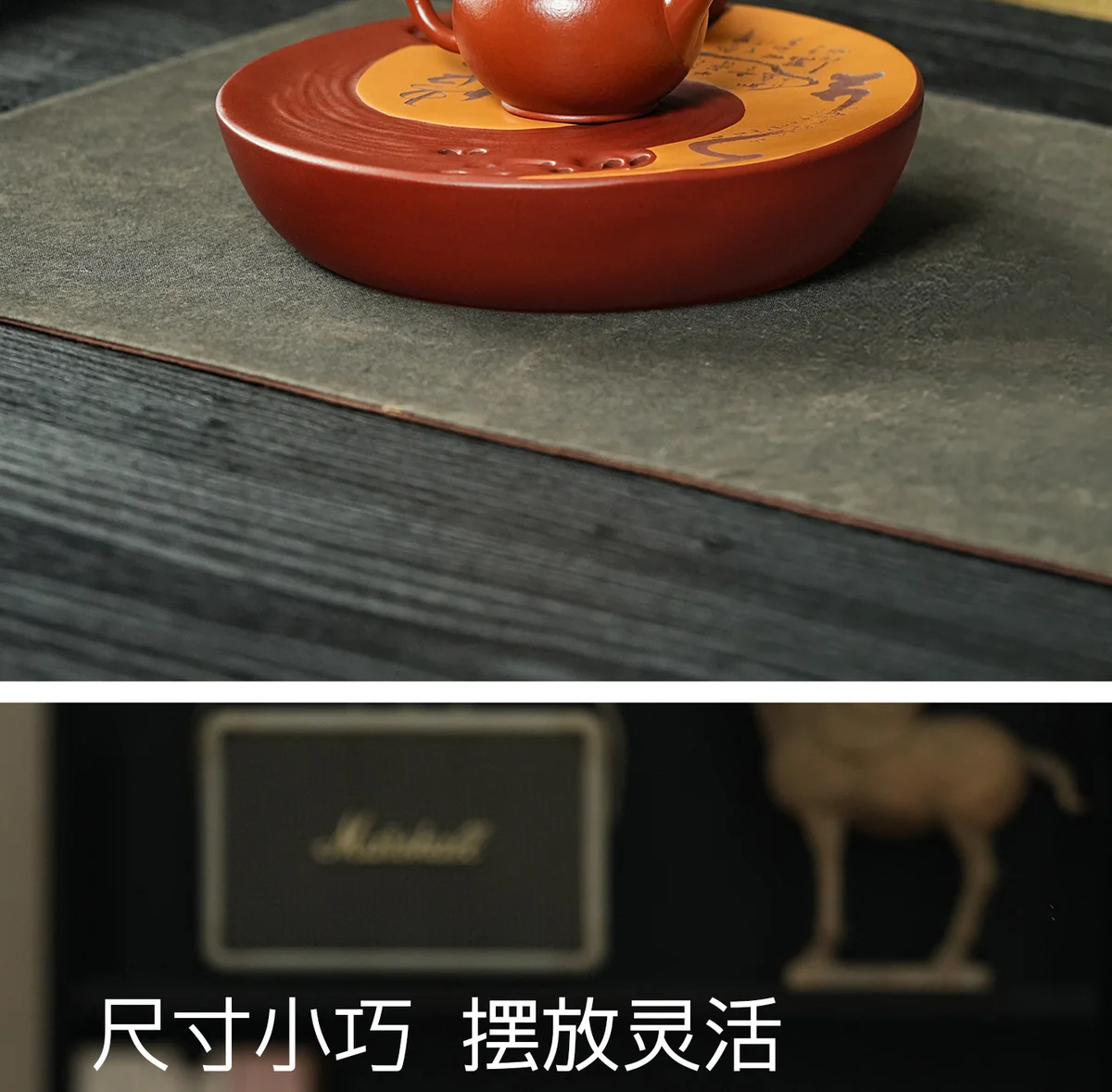 宜兴原矿紫砂茶具茶盘家用茶海茶台新款小型茶托盘高级泡茶沥水盘 详情图 9