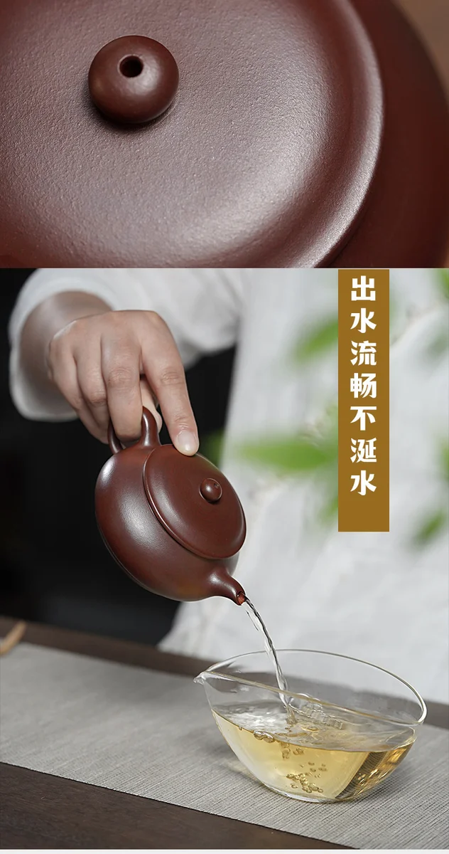 古悦堂 宜兴原矿紫砂壶纯手工高端泡茶壶家用功夫茶具 紫泥明炉壶 详情图 3