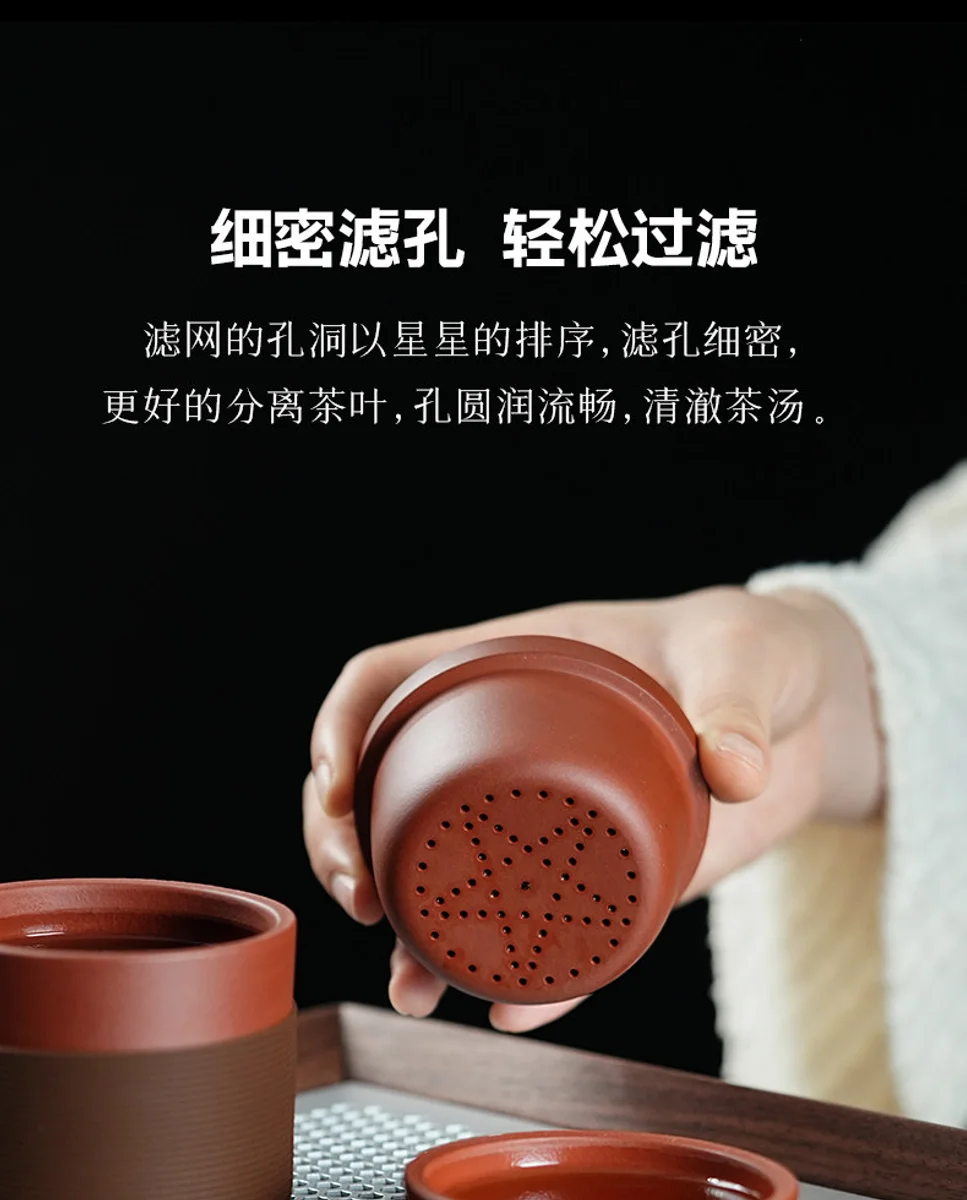 宜兴紫砂纯手工快客杯便携式旅行茶具个人专用办公喝茶杯子快客杯 详情图 1