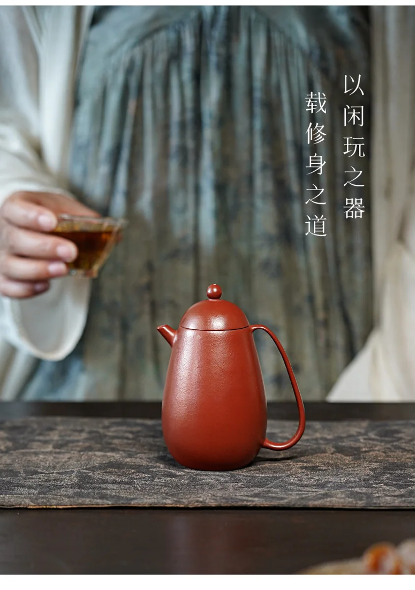 古悦堂 宜兴原矿大红袍紫砂壶纯全手工泡茶壶功夫茶具 琼芝高龙蛋 详情图 12