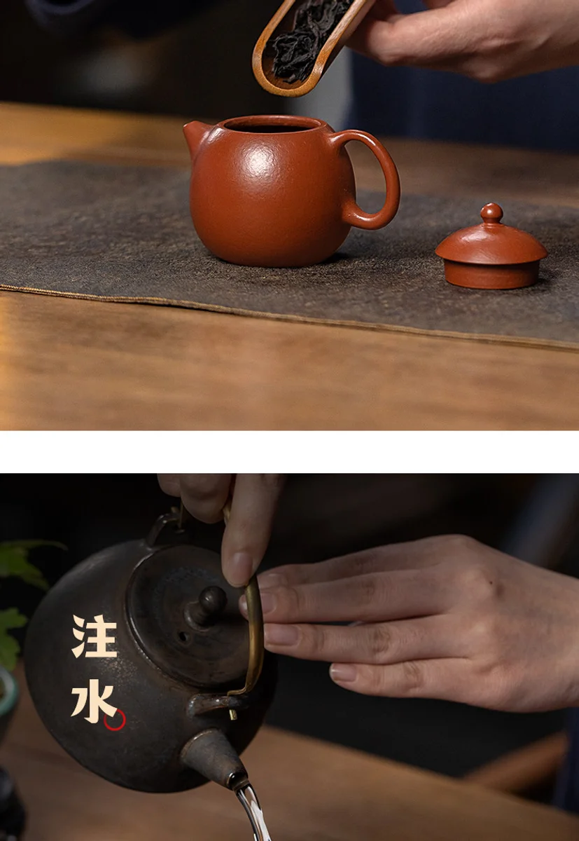 古悦堂宜兴紫砂壶官方旗舰店纯手工家用泡茶小壶一人用大红袍龙蛋 详情图 12