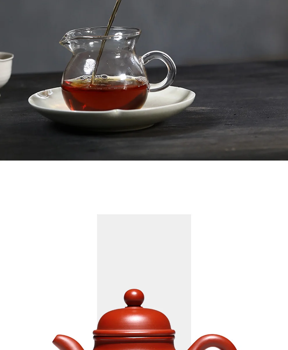 古悦堂 宜兴原矿紫砂壶纯手工家用泡茶壶功夫茶具套装 大红袍掇球 详情图 9