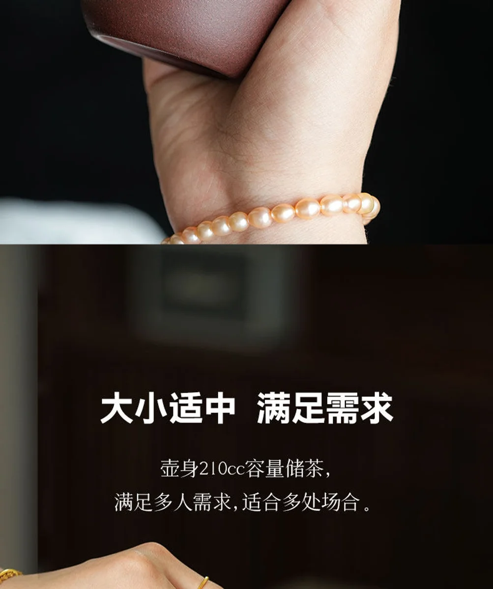 宜兴紫砂纯手工茶壶新款礼盒装一壶四杯送礼功夫茶具套装紫泥德钟 详情图 8