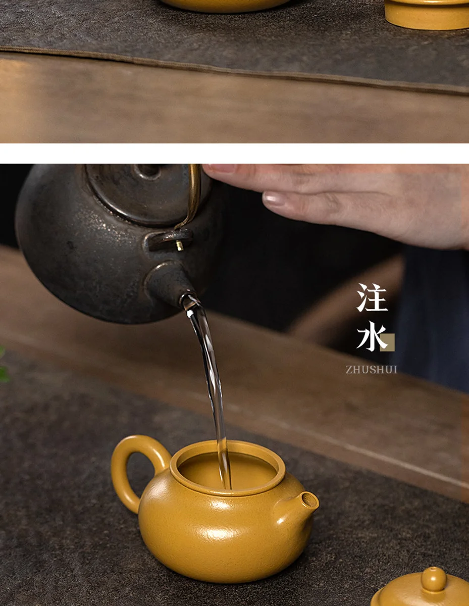 古悦堂 宜兴原矿紫砂壶纯全手工泡茶壶迷你正品茶具套装 素华容天 详情图 8