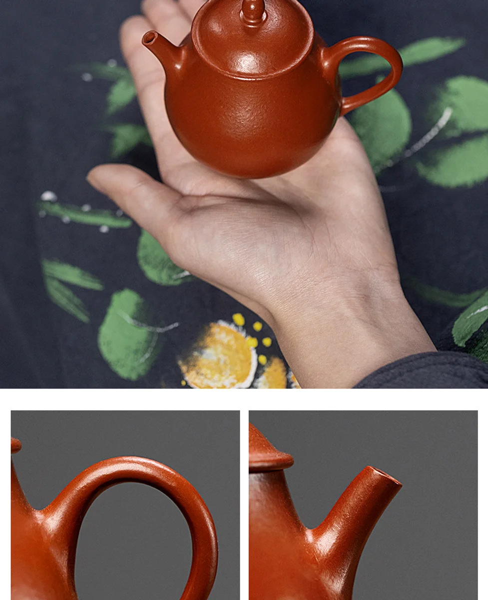 古悦堂 宜兴紫砂壶纯手工泡茶壶迷你一人用功夫茶具 大红袍高潘壶 详情图 10