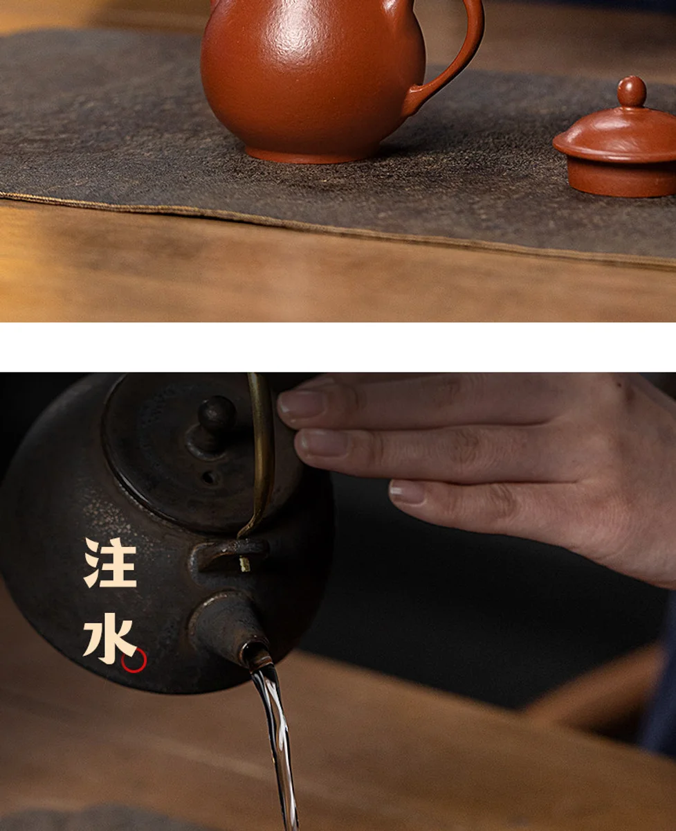 古悦堂 宜兴紫砂壶纯手工泡茶壶迷你一人用功夫茶具 大红袍高潘壶 详情图 16