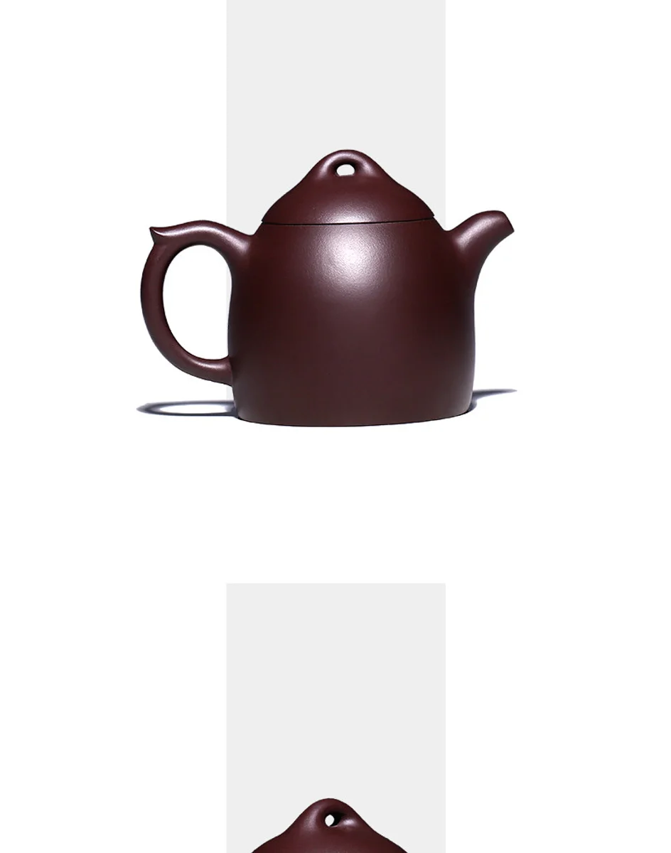 古悦堂 宜兴紫砂壶纯全手工家用泡茶壶茶具套装 大号紫茄泥秦权壶 详情图 5