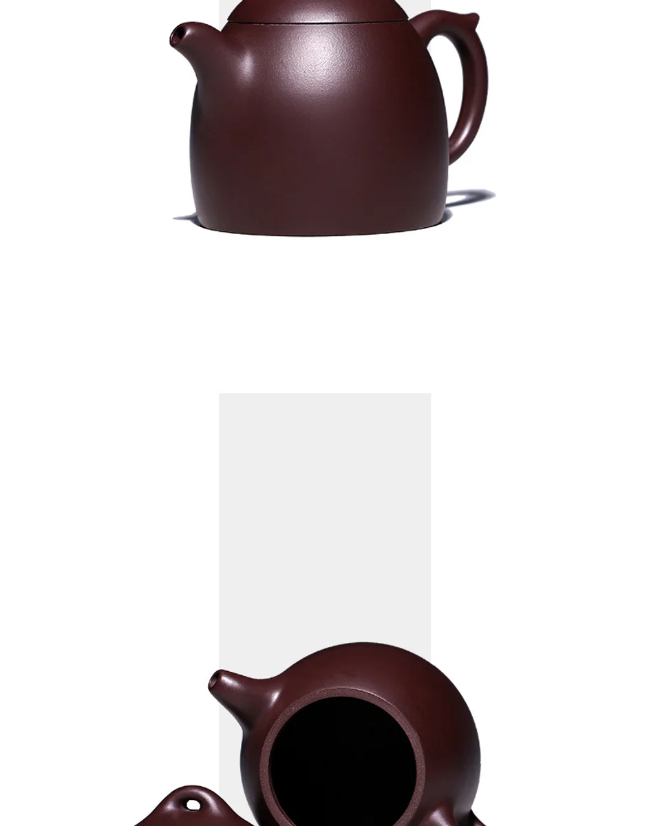古悦堂 宜兴紫砂壶纯全手工家用泡茶壶茶具套装 大号紫茄泥秦权壶 详情图 6