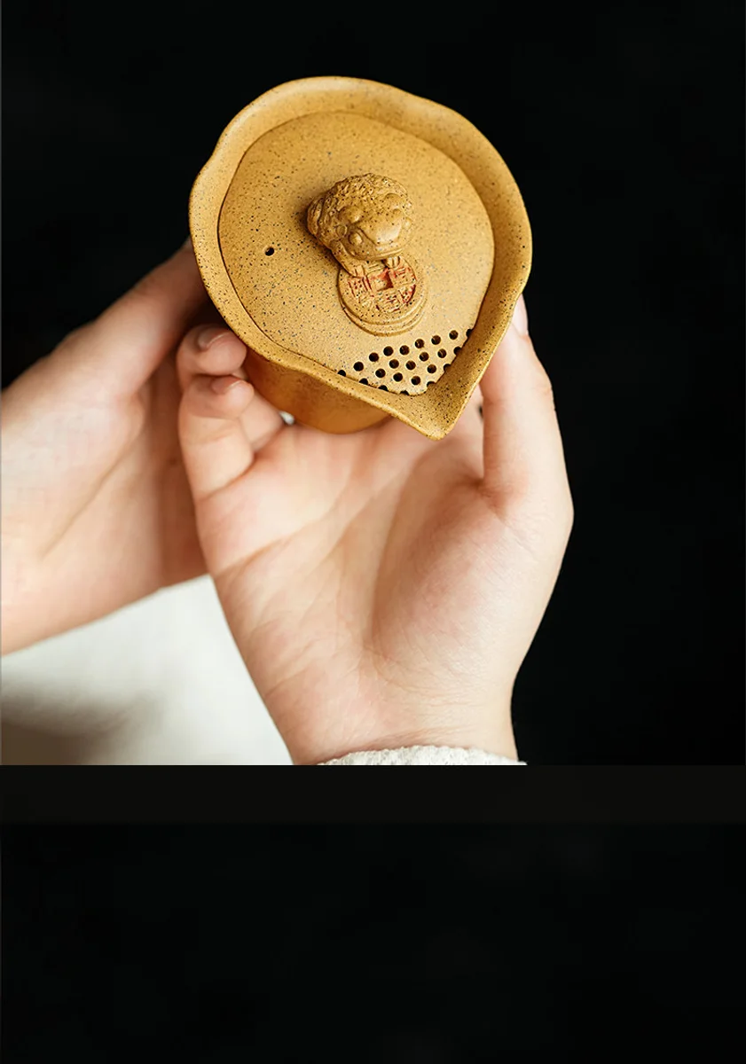 宜兴纯手工泡茶壶家用招财手抓壶盖碗送礼专用泡茶单壶柴烧手抓壶 详情图 5