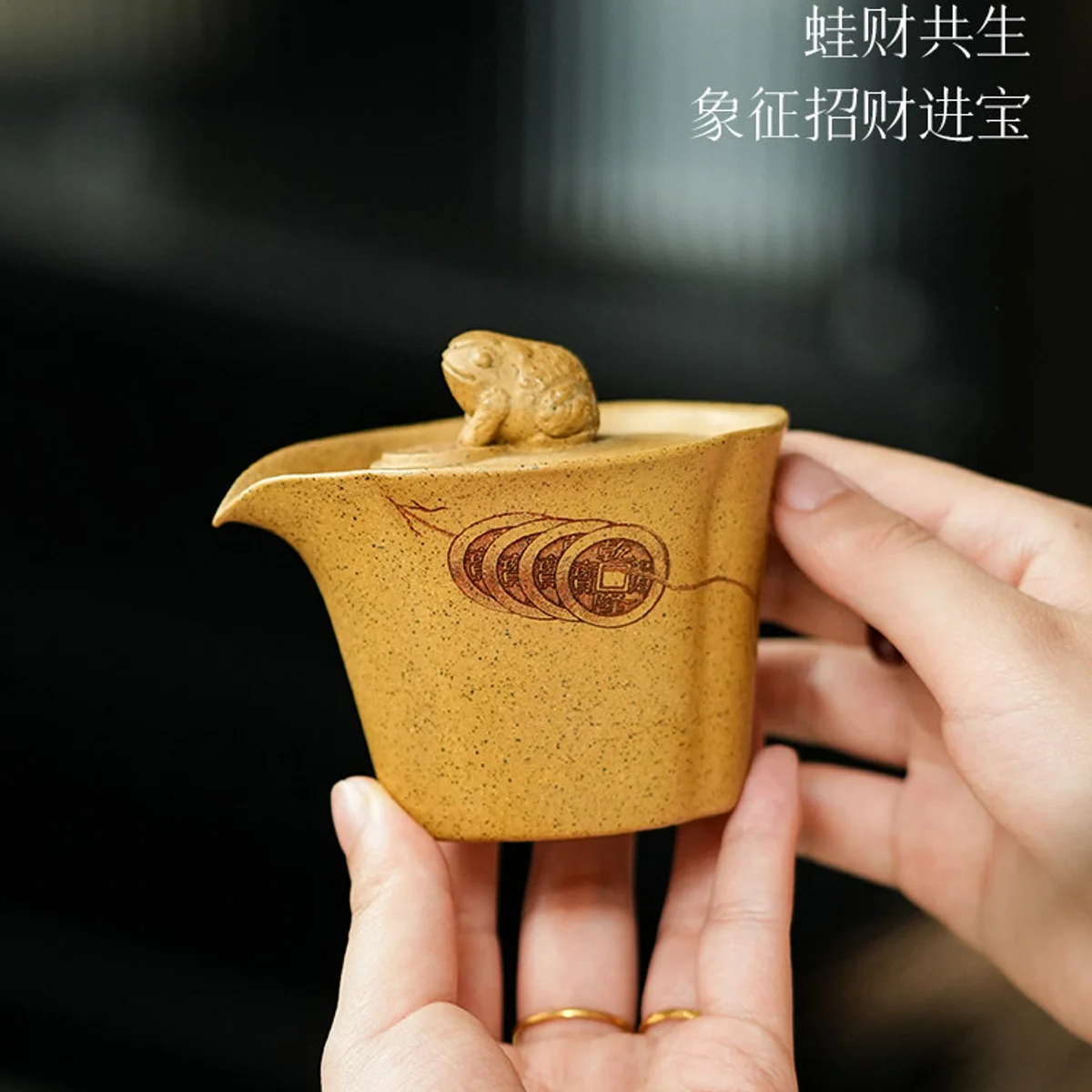 宜兴纯手工泡茶壶家用招财手抓壶盖碗送礼专用泡茶单壶柴烧手抓壶 - 3