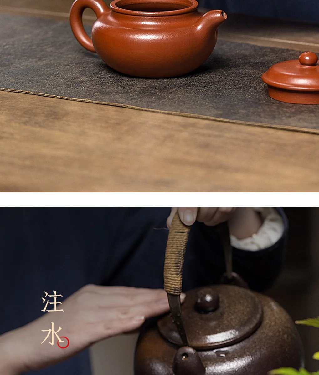 古悦堂 宜兴原矿紫砂壶纯全手工泡茶壶朱泥正品茶具套装 芳影仿古 详情图 17