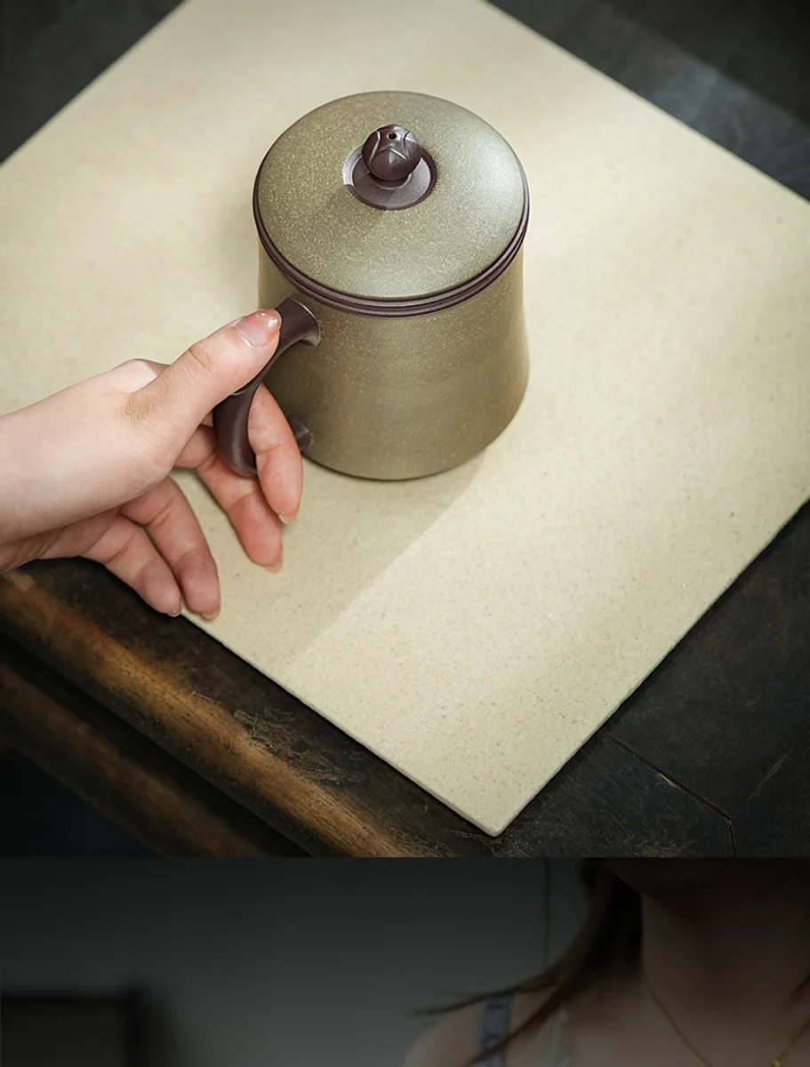 宜兴紫砂家用办公喝茶杯个人专用高档功夫送礼茶具三件套如意盖杯 详情图 6