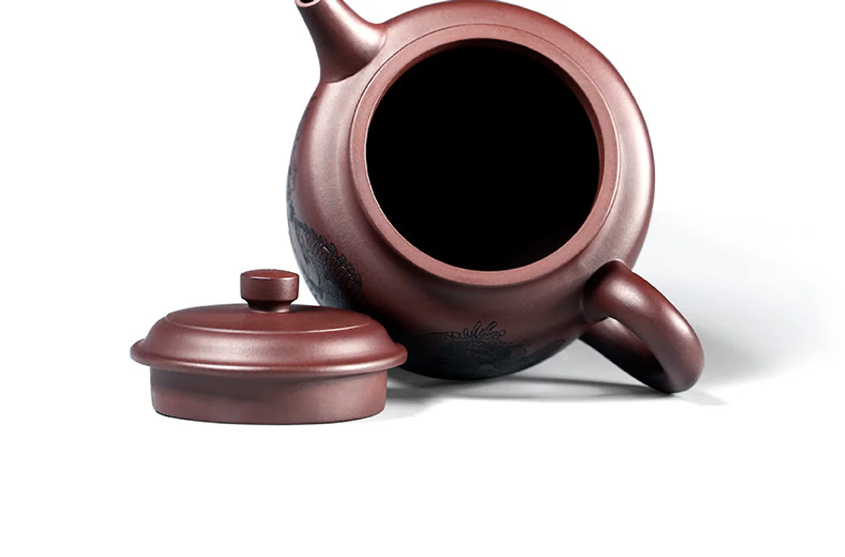 古悦堂 宜兴紫砂壶 纯全手工家用泡茶壶茶具套装 紫泥潜龙德钟壶 详情图 9