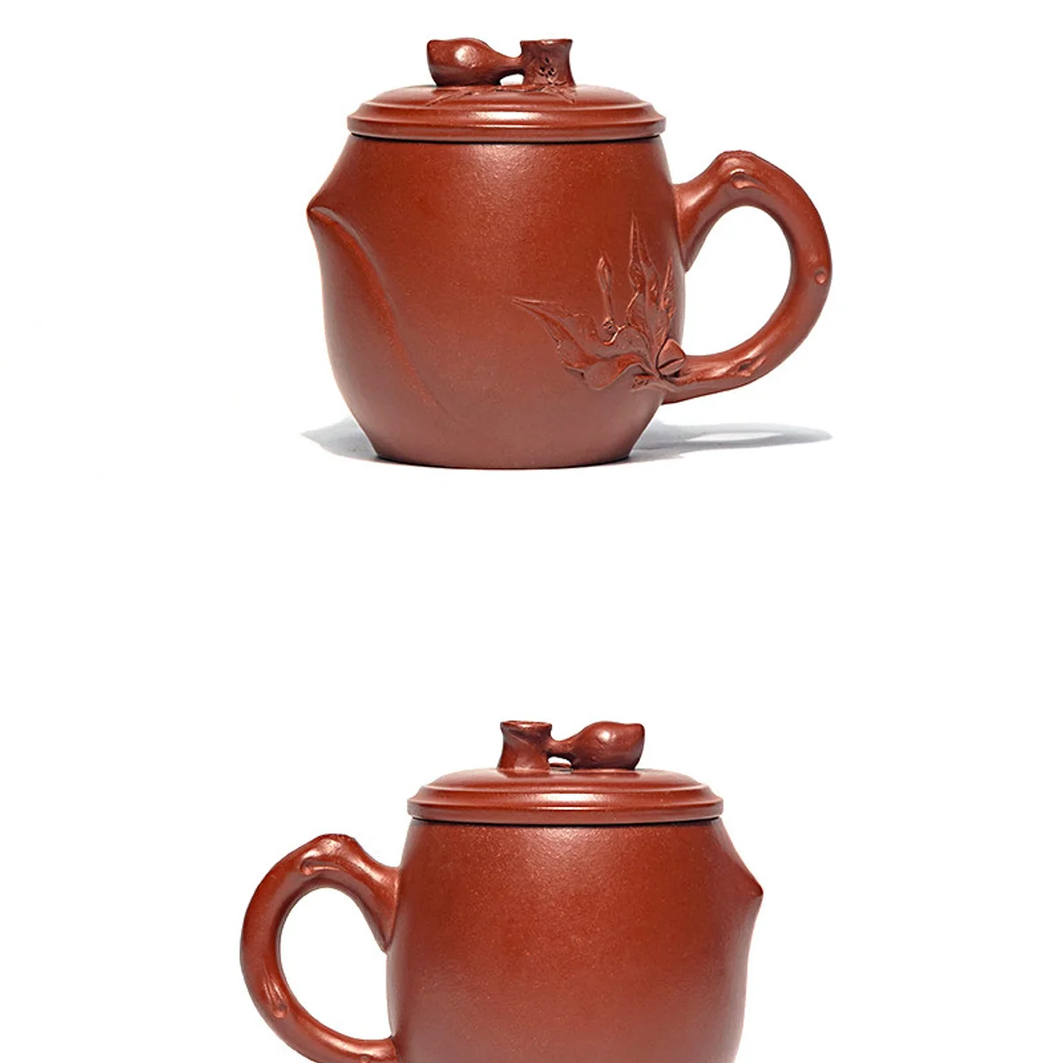 古悦堂 宜兴紫砂杯全手工紫砂家用茶杯办公泡茶杯大红袍 福寿盖杯 详情图 7