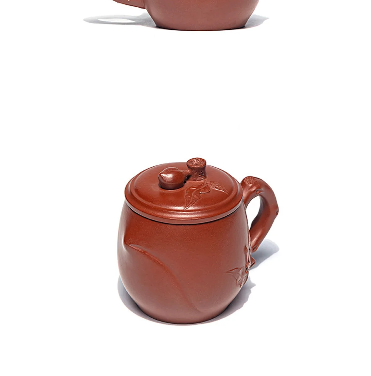 古悦堂 宜兴紫砂杯全手工紫砂家用茶杯办公泡茶杯大红袍 福寿盖杯 详情图 8