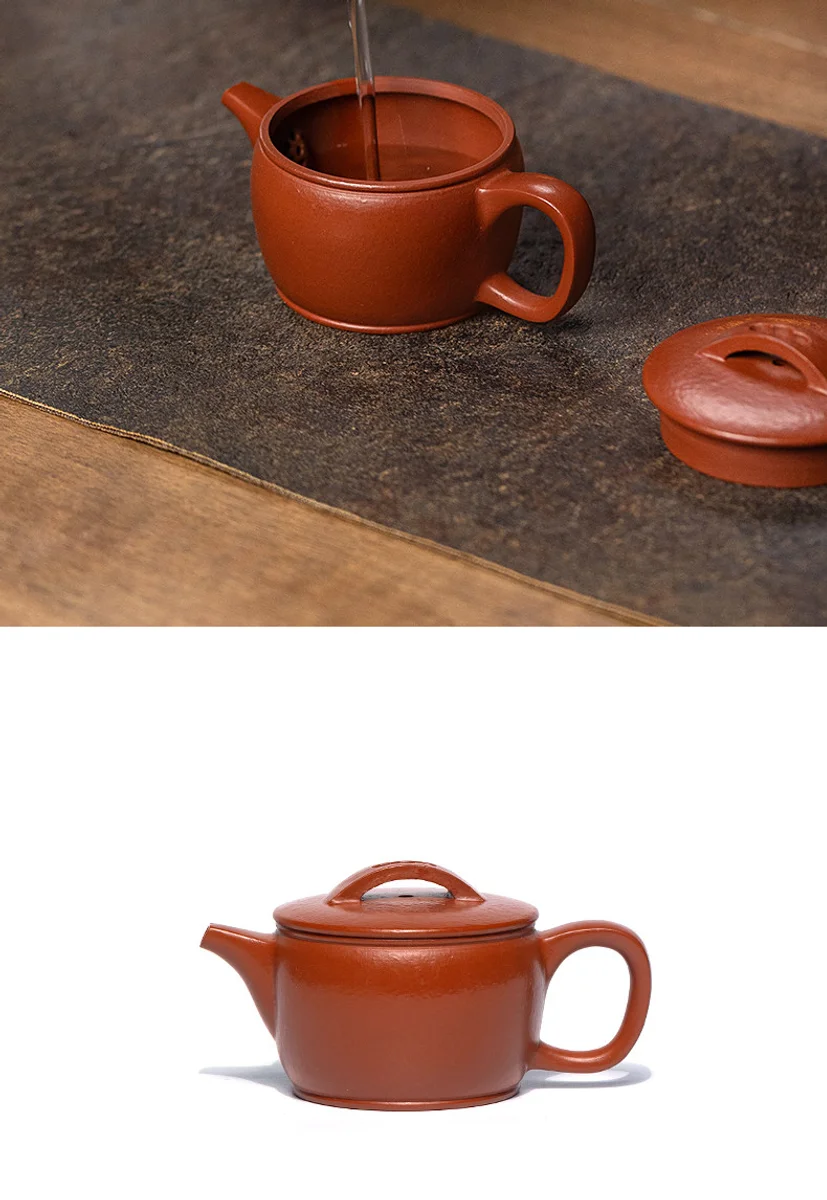 古悦堂 宜兴紫砂壶纯手工泡茶壶一人独饮家用茶具小壶 大红袍汉瓦 详情图 13
