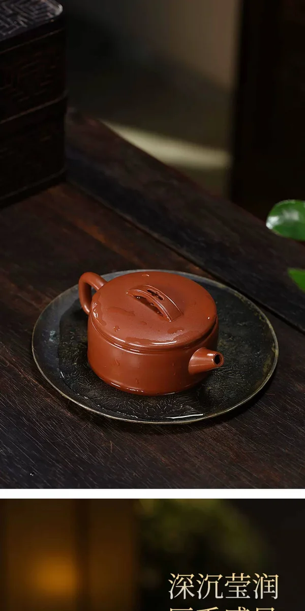 宜兴紫砂壶纯手工功夫茶具一人用紫泥小容量泡茶汉瓦壶套装180ml 详情图 17