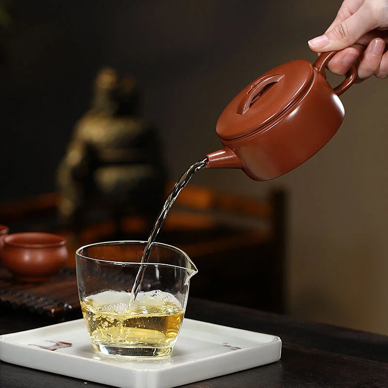 宜兴紫砂壶纯手工功夫茶具一人用紫泥小容量泡茶汉瓦壶套装180ml - 6